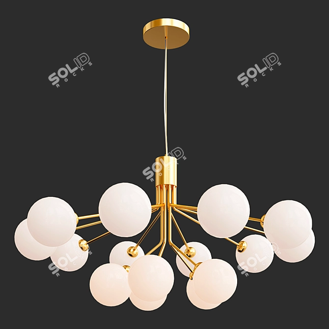 Romatti BLOM Chandelier: Elegant Illumination 3D model image 1
