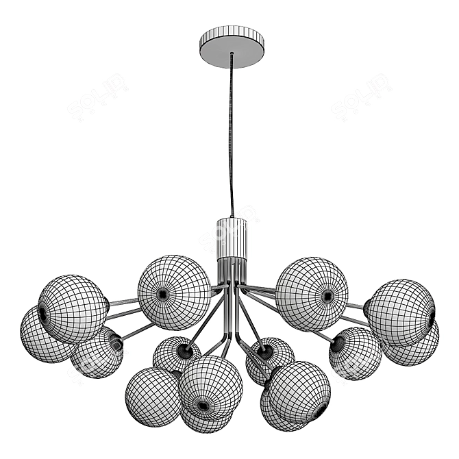 Romatti BLOM Chandelier: Elegant Illumination 3D model image 3