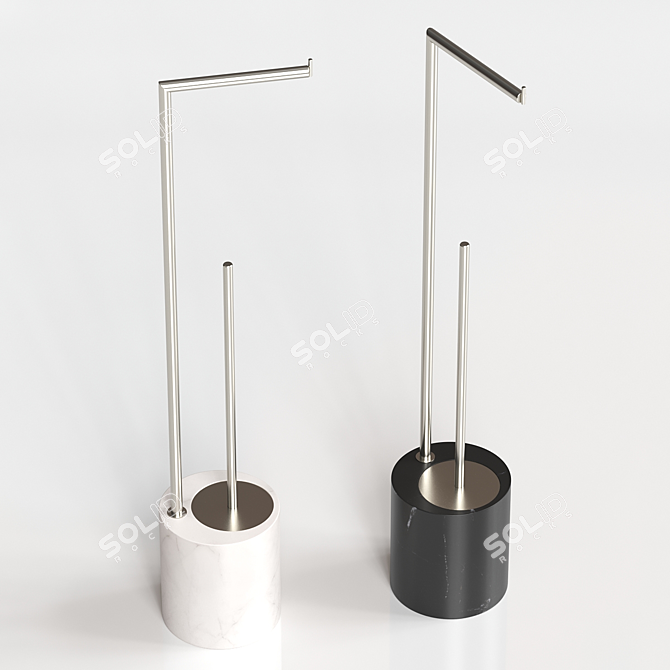 Bathroom Stand Set, BERTOCCI Carrarino 3D model image 2