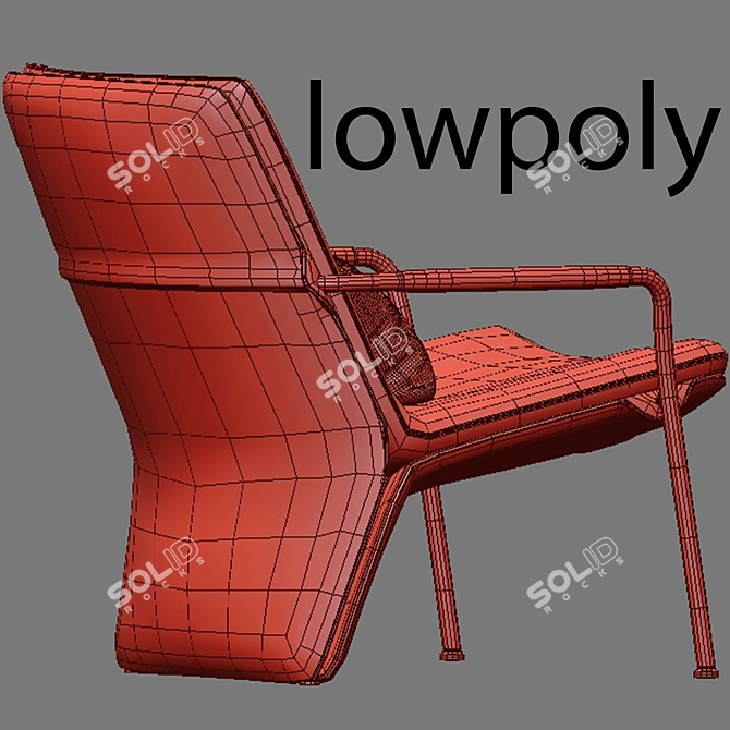 Elegant Arabesque Armchair 3D Model 3D model image 3