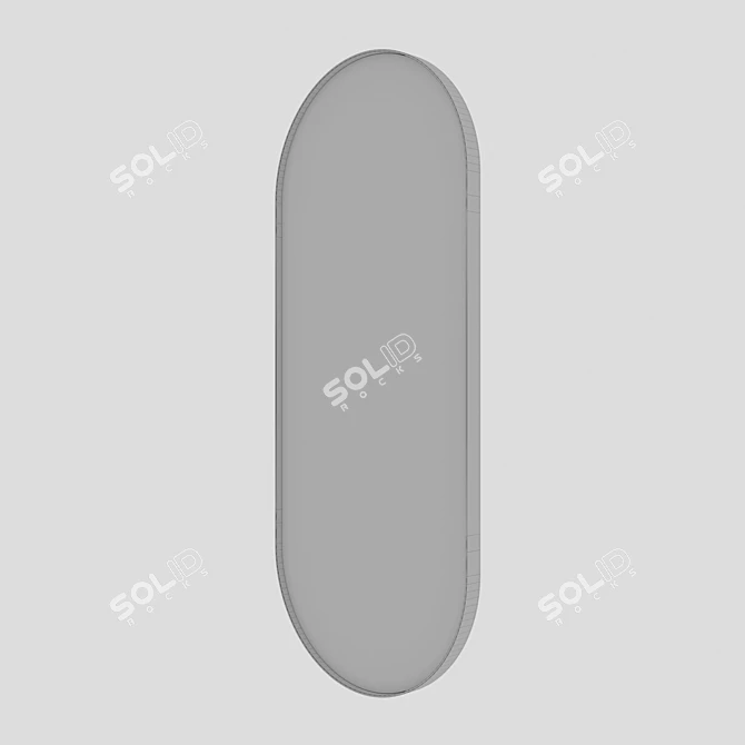 Golden Capsule Mirror with Backlight 3D model image 3