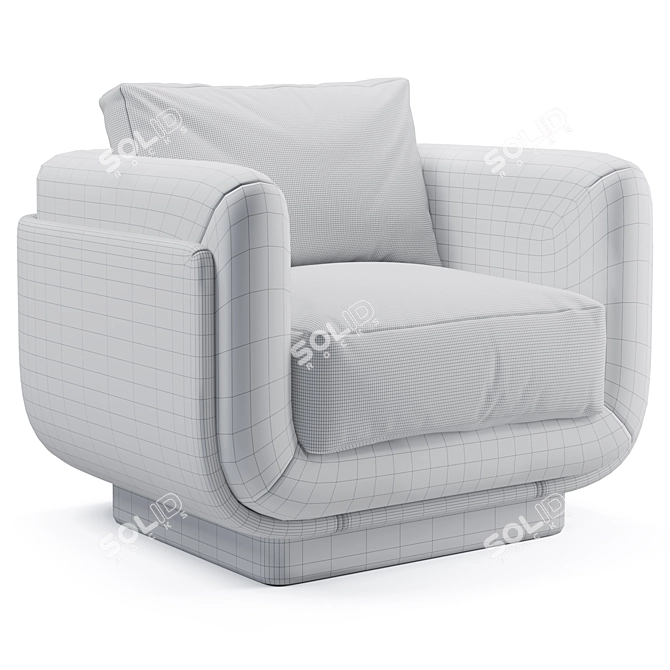 Modern Chic Ebisu Armchair, Brand: studiotwentyseven 3D model image 5