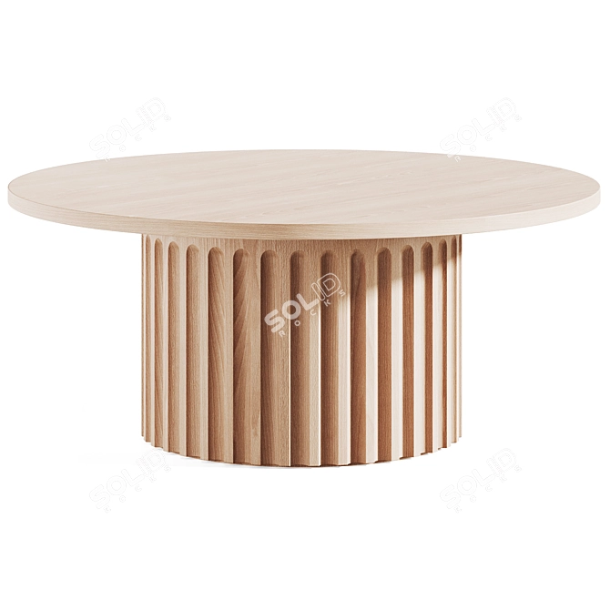 Fluted Coffee Tables Galvin Brothers 3D model image 3