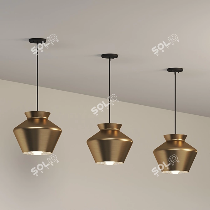 Modern Schoolhouse Pendant Lighting 3D model image 2