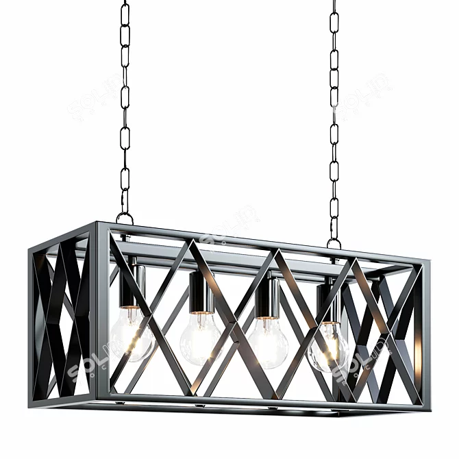 Modern Pendant Kitchen Island Lighting 3D model image 1