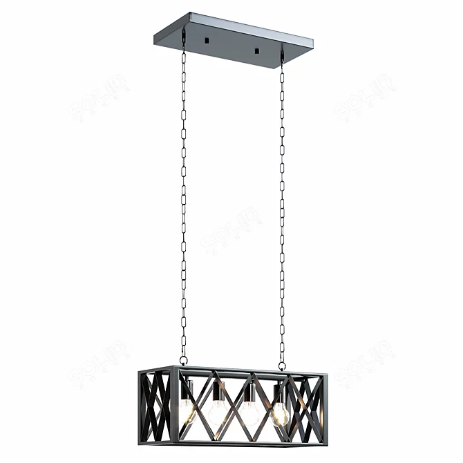 Modern Pendant Kitchen Island Lighting 3D model image 3