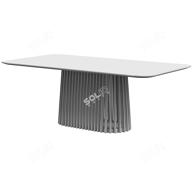  Zaragoza Walnut Dining Table 3D model image 4