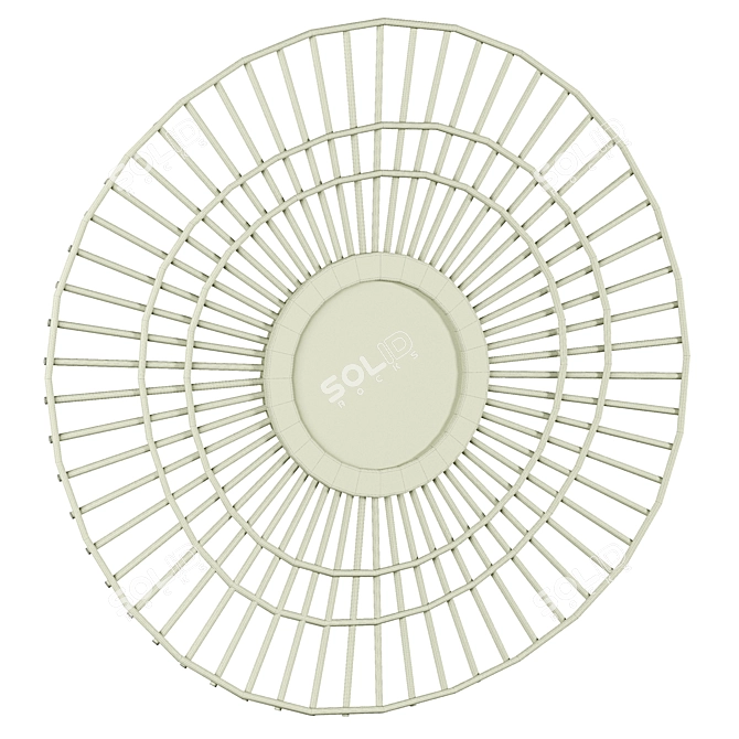 Spyk Brass Sun Mirror: Elegant Sunburst 3D model image 2