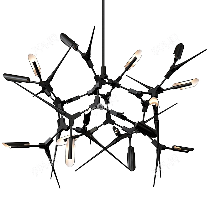  Modern Minimalist Ned Chandelier 3D model image 1