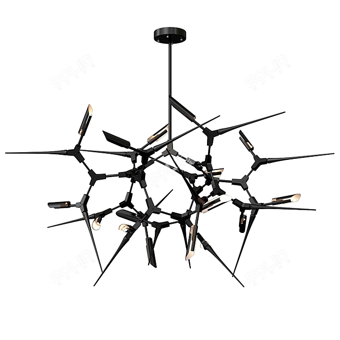 Modern Minimalist Ned Chandelier 3D model image 2