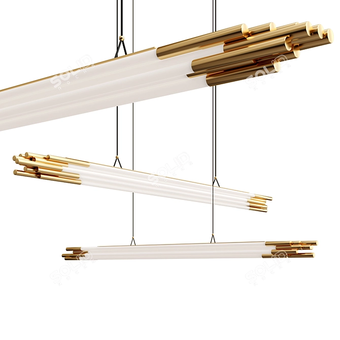 Modern LED Pendant Lamp by Sebastian Summa 3D model image 1