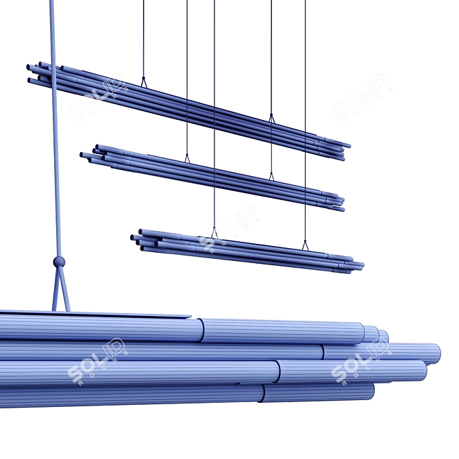 Modern LED Pendant Lamp by Sebastian Summa 3D model image 3