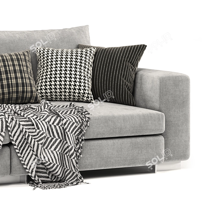 Modern Designer Sofa for V-Ray 3D model image 2