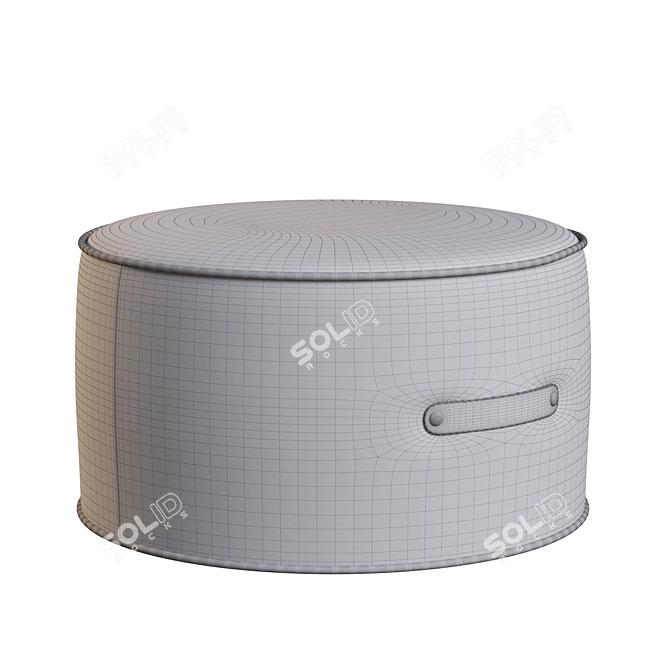 Boho Chic Round Ottoman 3D model image 10
