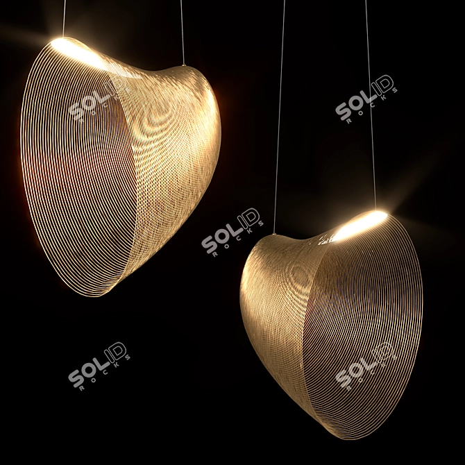 Low Poly Pendant Light Fixture 3D model image 2