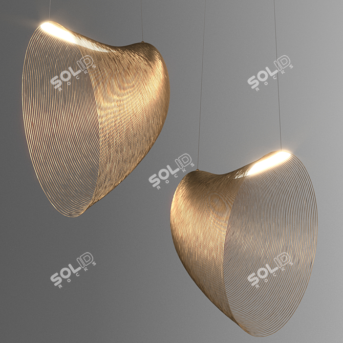 Low Poly Pendant Light Fixture 3D model image 3