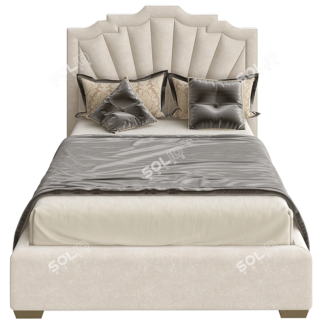 Geometric Pattern Bed Model 3D model image 2