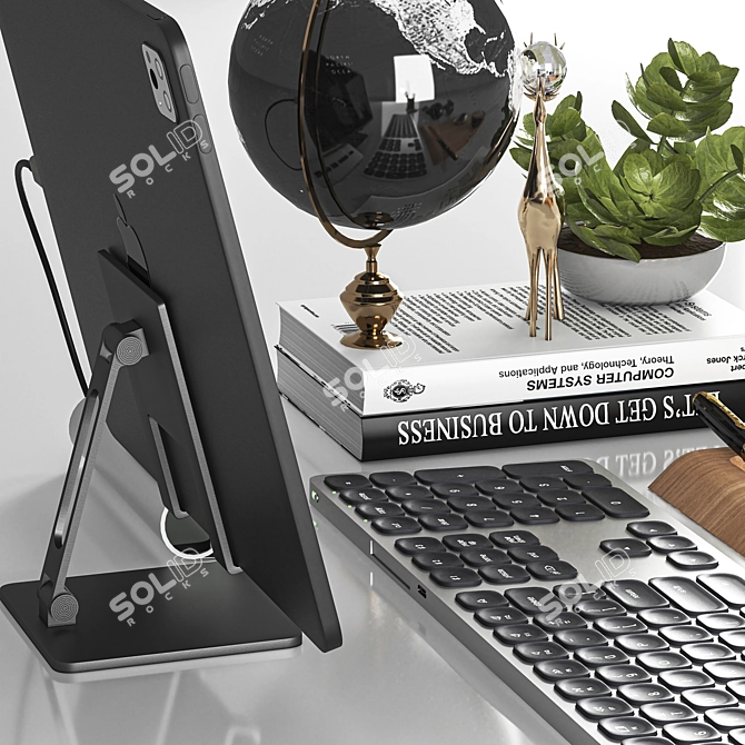 Sleek Workspace Accessory Set 3D model image 3