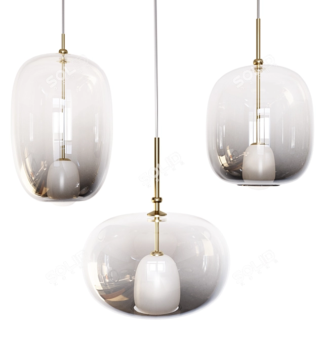 Borosilicate Glass Pendant Lamps 3D model image 1