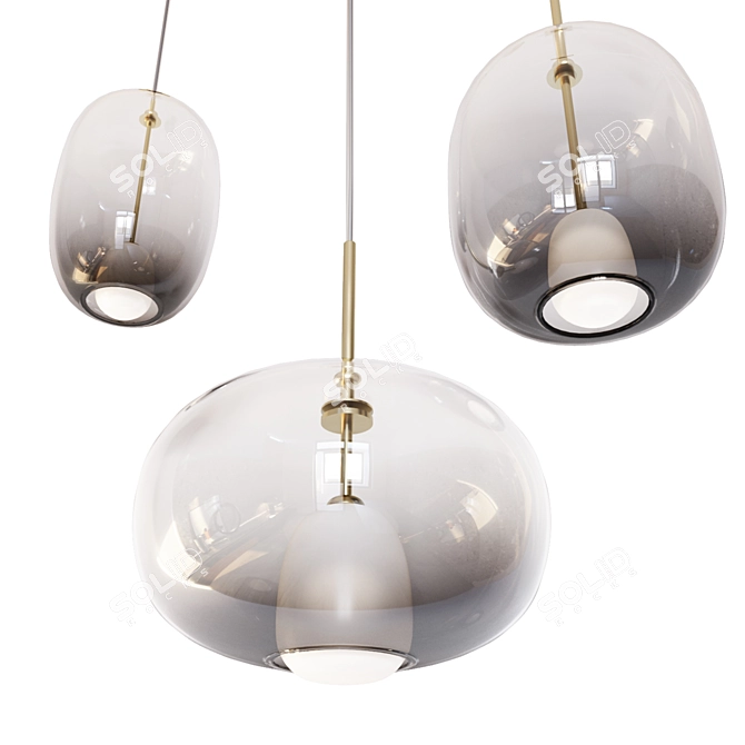 Borosilicate Glass Pendant Lamps 3D model image 2