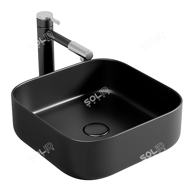 Mira MR-4040MB Black Matte Sink 3D model image 1