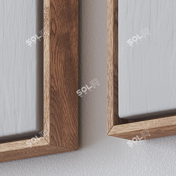 Wall Art Set with Frames 3D model image 2