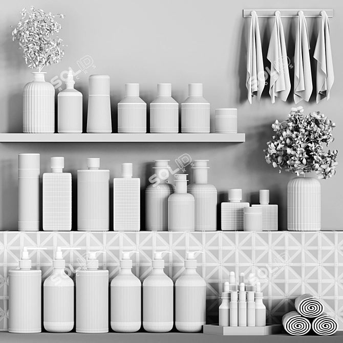 Modern Bathroom Essentials Set 4 3D model image 4