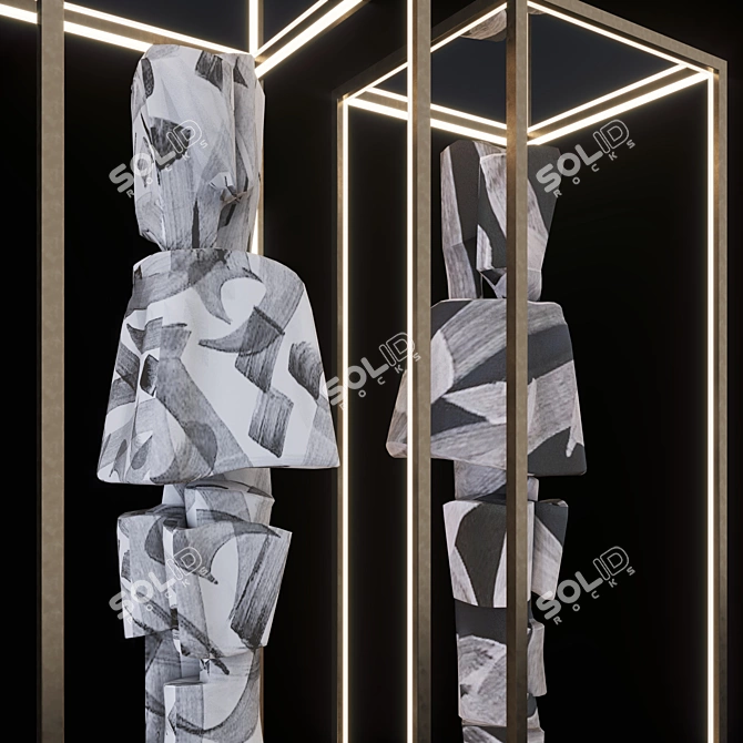 Abstract 3D Sculpture Model Display 3D model image 3