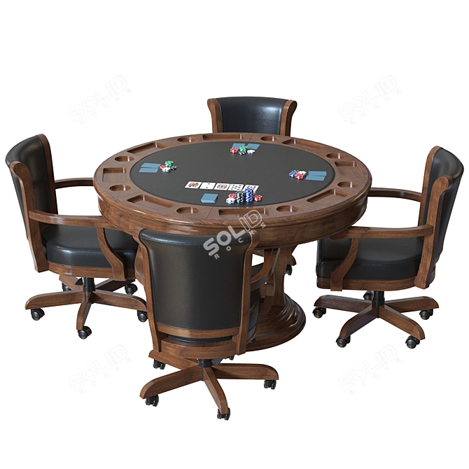 Centennial Game Table Chair Set 3D model image 5