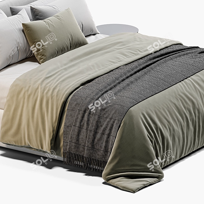 Modern Boca Slim Bed 3D 3D model image 3