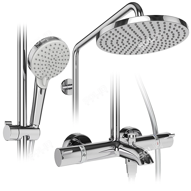 Hansgrohe Shower Systems Bundle 3D model image 3