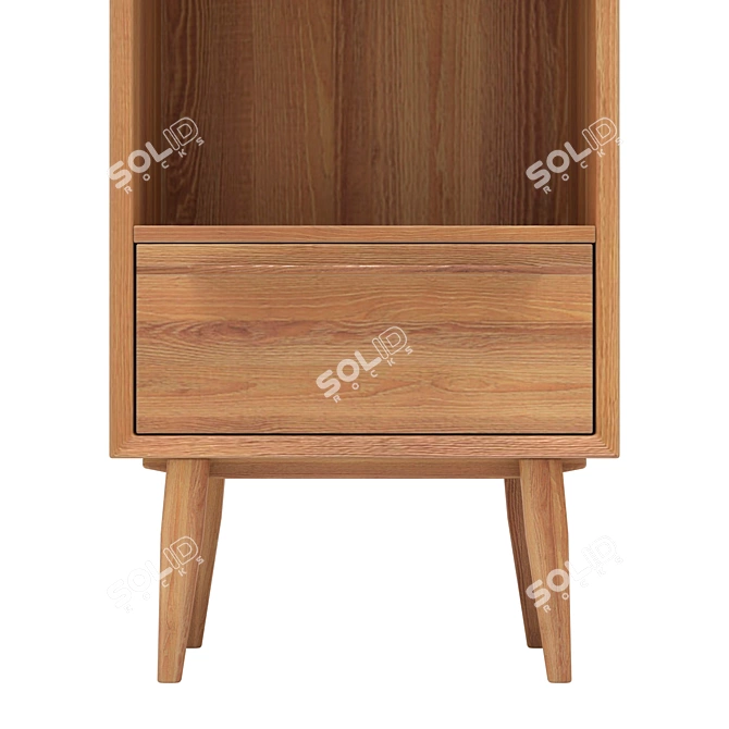 Sleek Bruni White Storage Shelf 3D model image 3