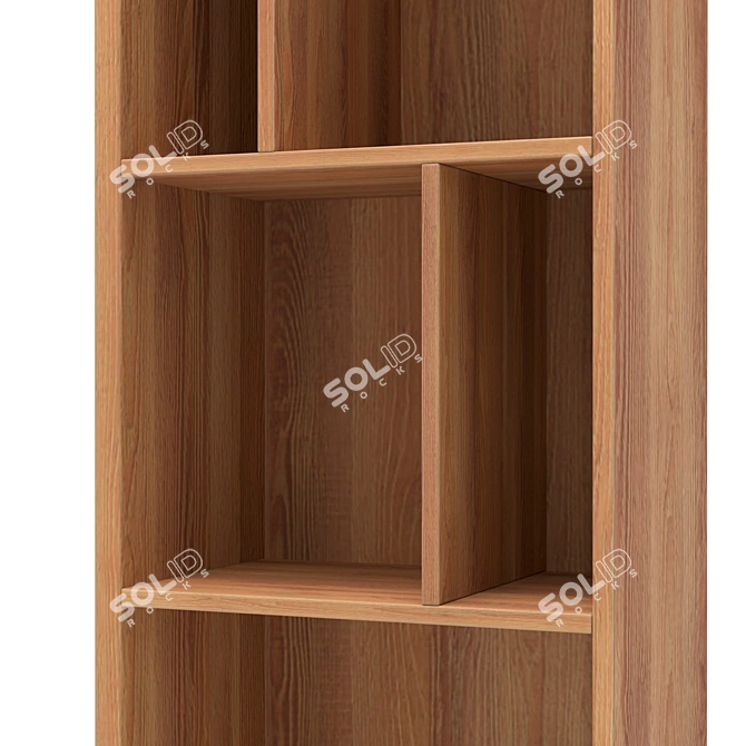 Sleek Bruni White Storage Shelf 3D model image 4