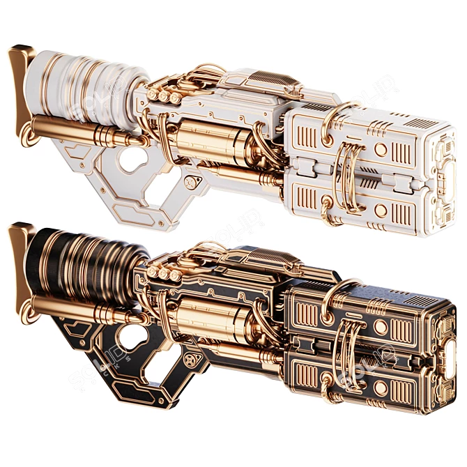 Retro Sci-Fi Plasma Rifle 3D model image 2