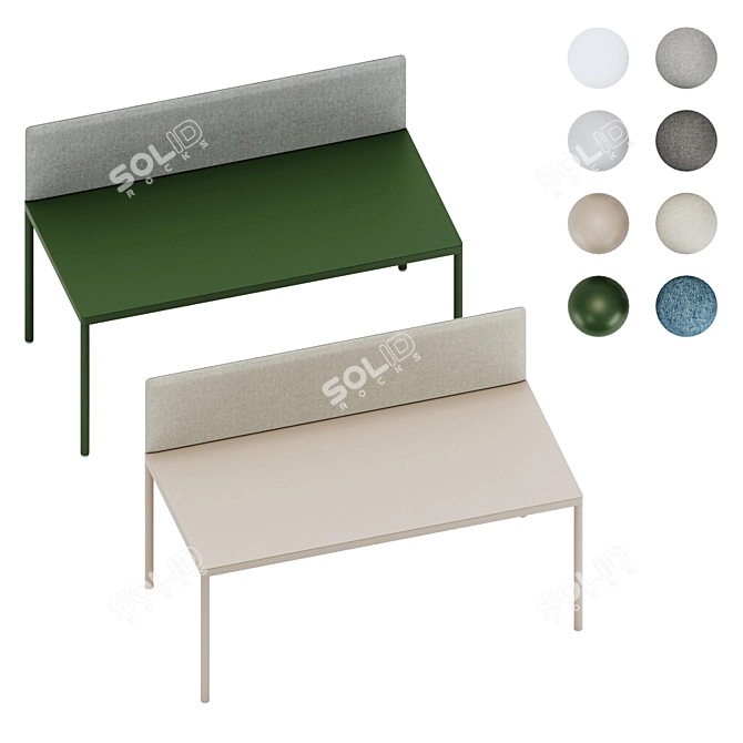 LAS Fil Rouge Office Desks 3D model image 2