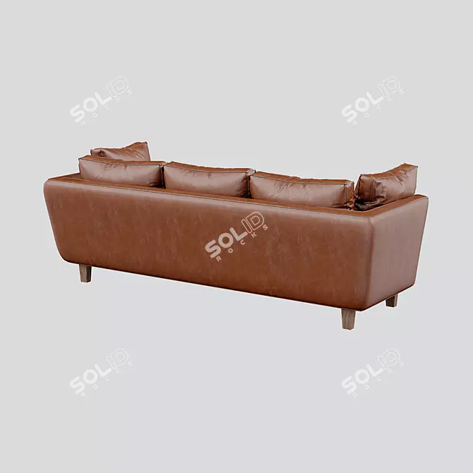 Premium Leather Sofa Div-705 3D model image 3