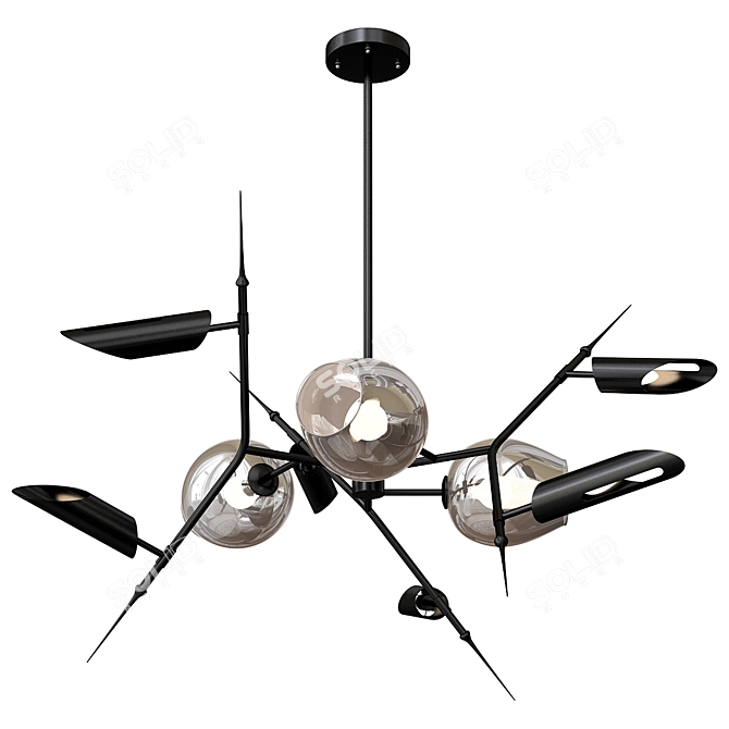 Elegant Lumia Chandelier Fixture 3D model image 1