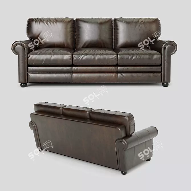 Luxury Leather Sofa Divine Design 3D model image 1