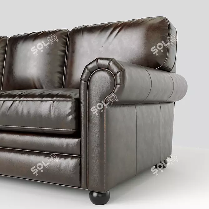 Luxury Leather Sofa Divine Design 3D model image 4