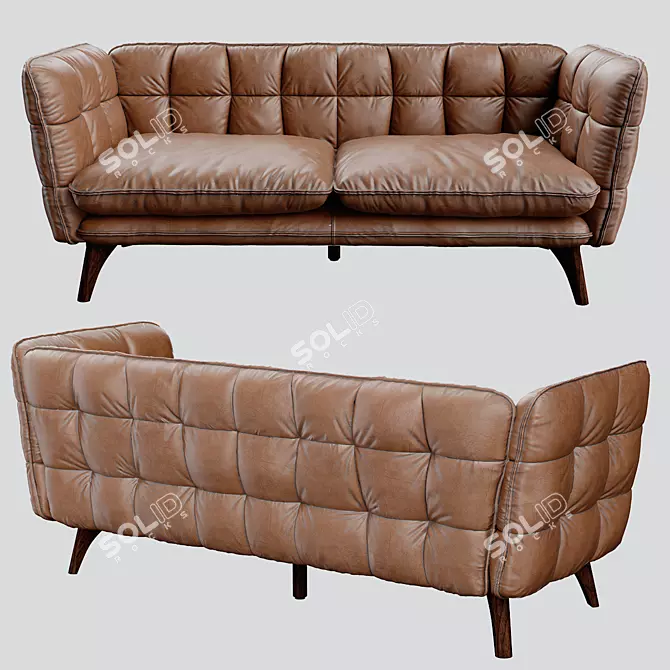 Premium Leather Divan Heritage 3D model image 1