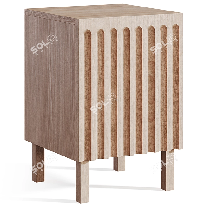 FLUTED Bedside Cabinet by Galvin Brothers 3D model image 1