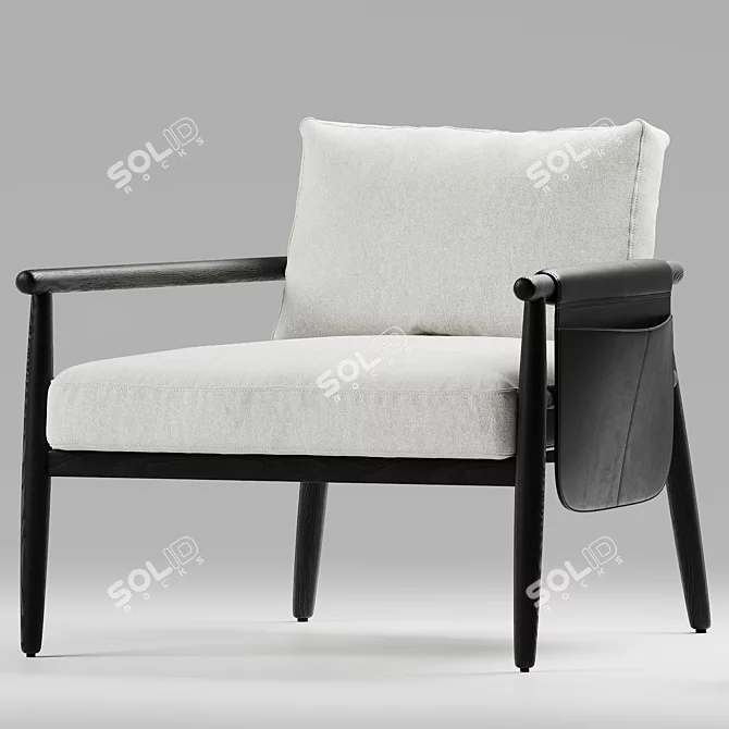 Elegant Meridiani Teresa Armchair 3D model image 5