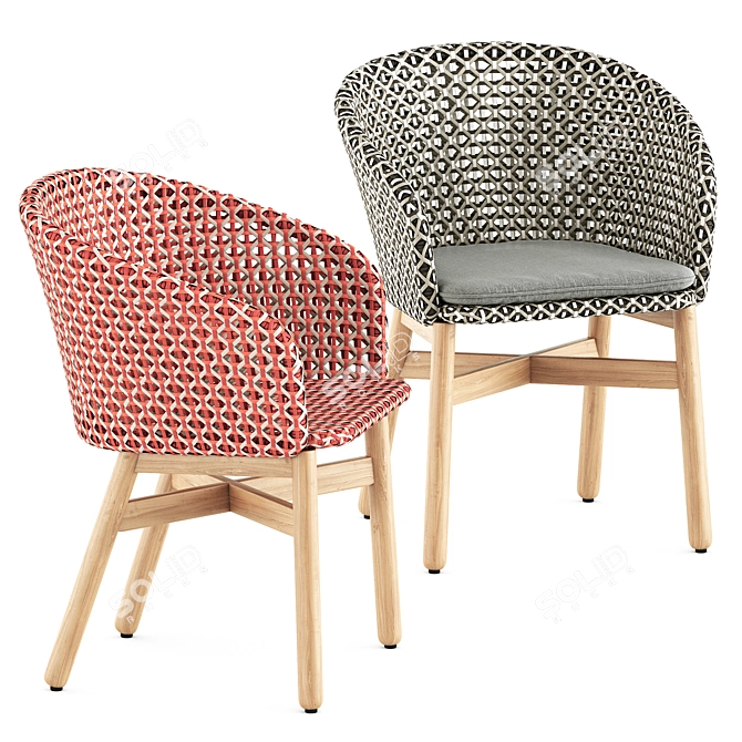Outdoor Duo: Mbrace Armchair & Rock Table 3D model image 4