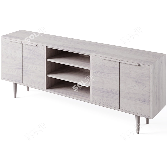 Tate 80" Media Console Set 3D model image 4