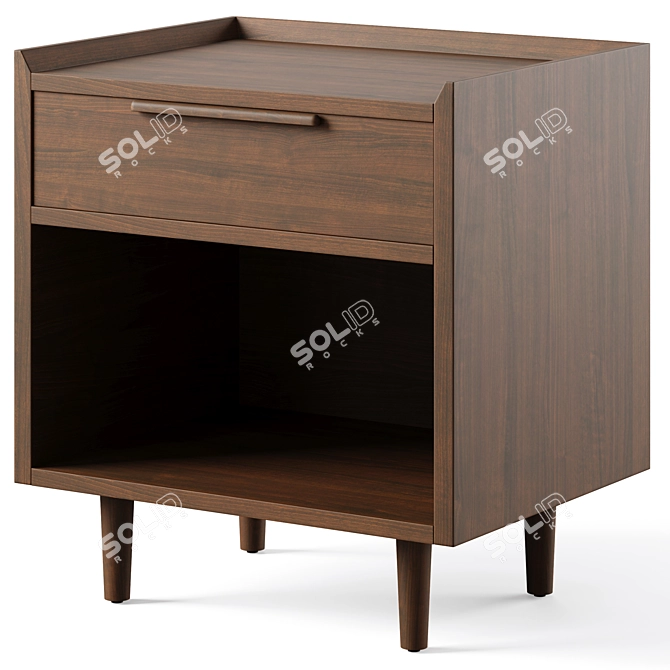 Tate Nightstand Variety Crate Barrel 3D model image 3