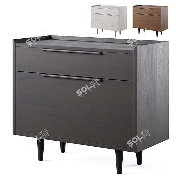  Sleek Lateral File Cabinets Collection 3D model image 1