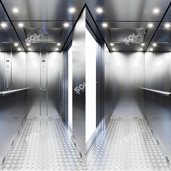 Passenger Elevator Lift Coupe 3D model image 3