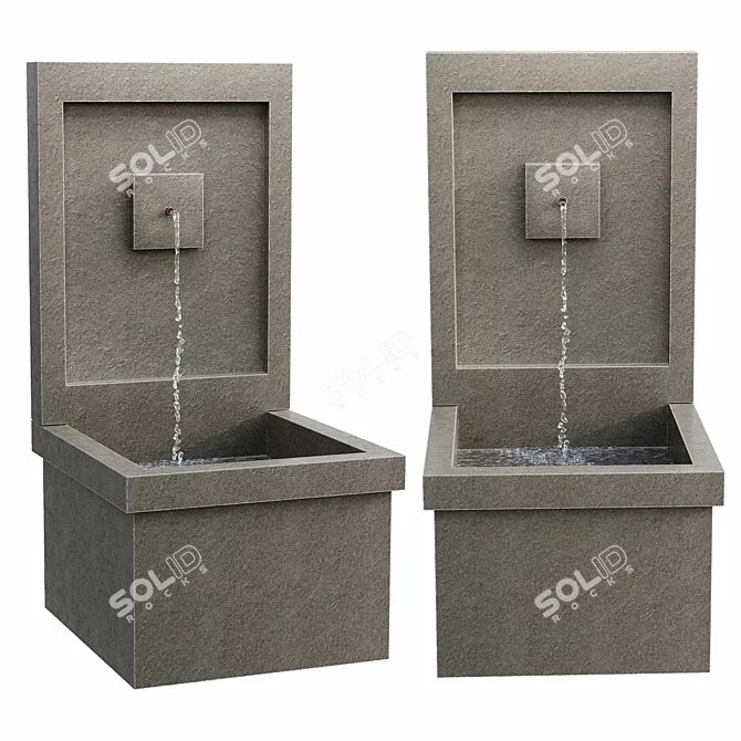 Brentwood Outdoor Wall Fountain 3D model image 1