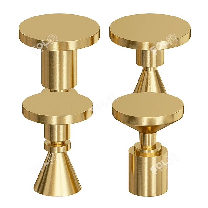 Chess Piece Inspired Stool 3D model image 1