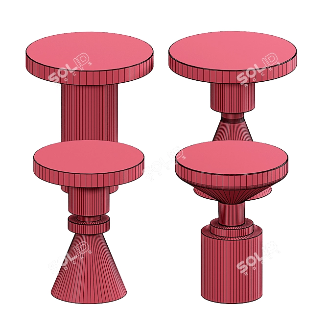 Chess Piece Inspired Stool 3D model image 3